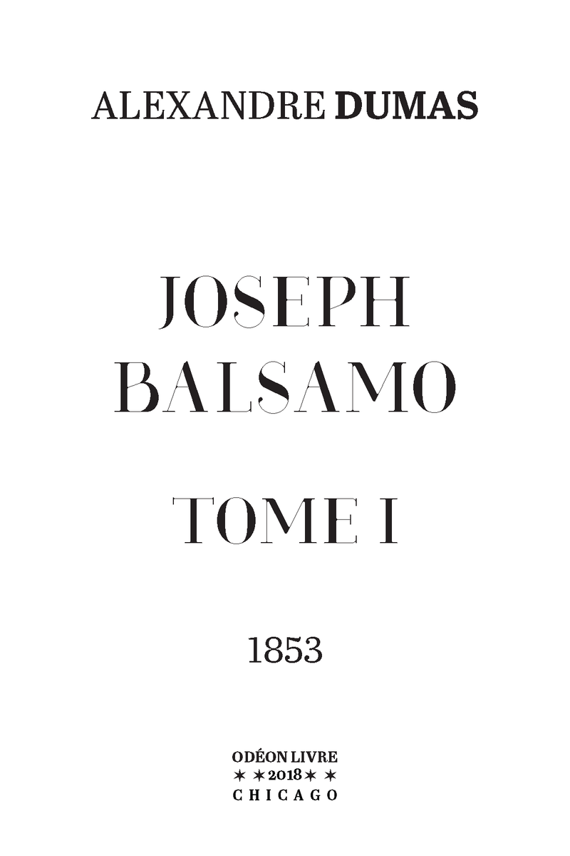 Joseph Balsamo - Tome I