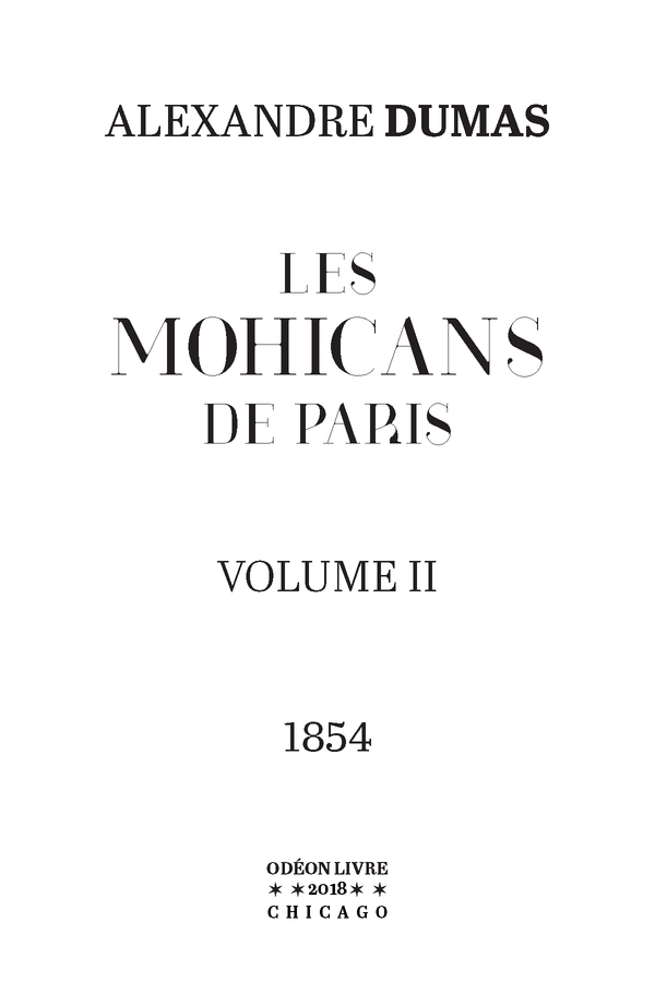 Les Mohicans de Paris - Volume II