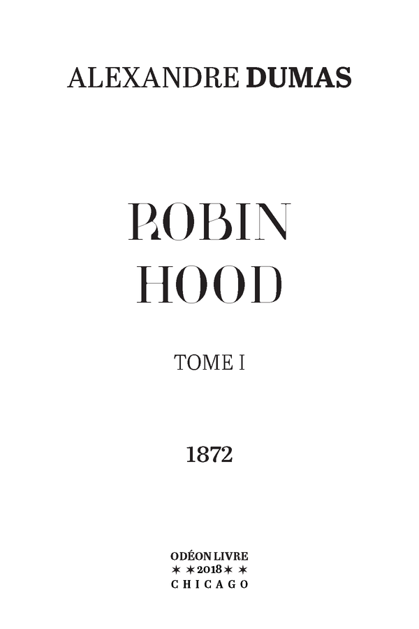 Robin Hood - Tome I