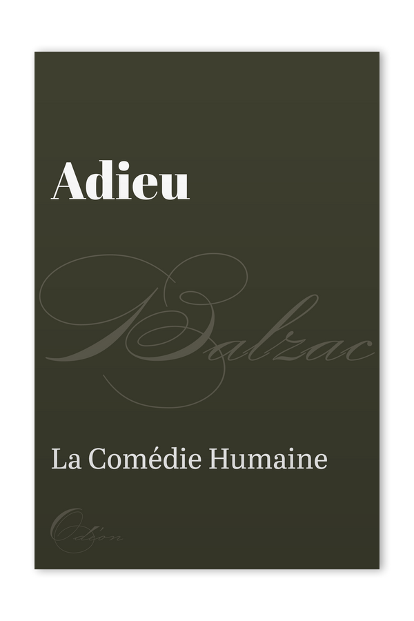 The front cover of Adieu by Honoré de Balzac
