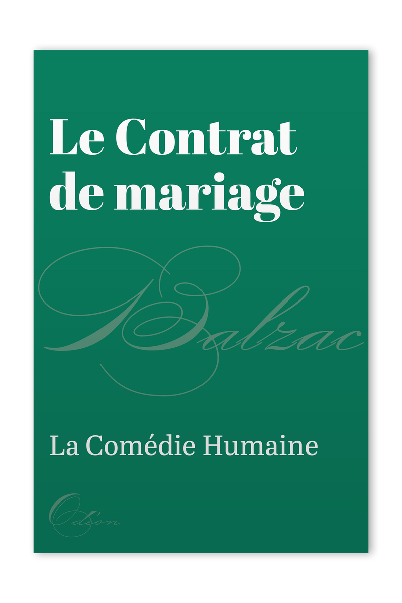 The front cover of Le Contrat de mariage by Honoré de Balzac
