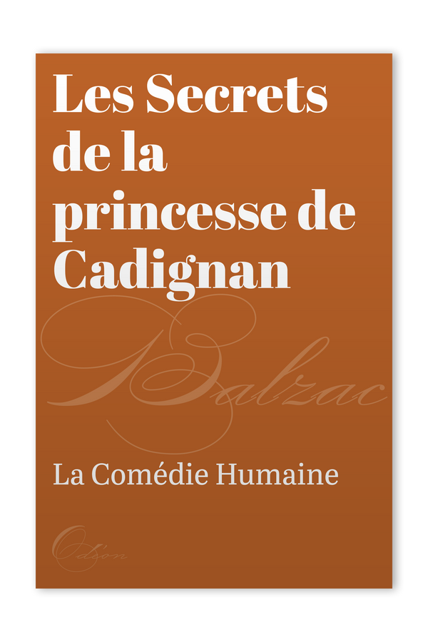 The front cover of Les Secrets de la princesse de Cadignan by Honoré de Balzac