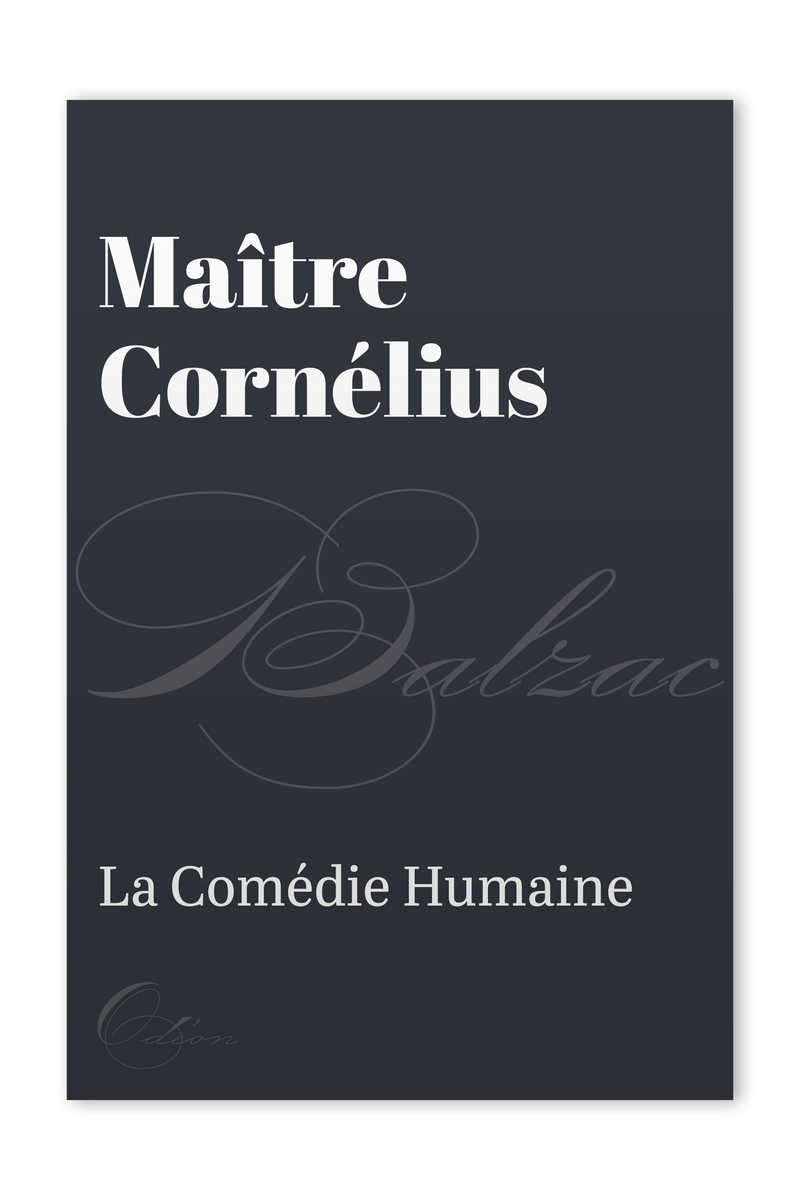 The front cover of Maître Cornélius by Honoré de Balzac