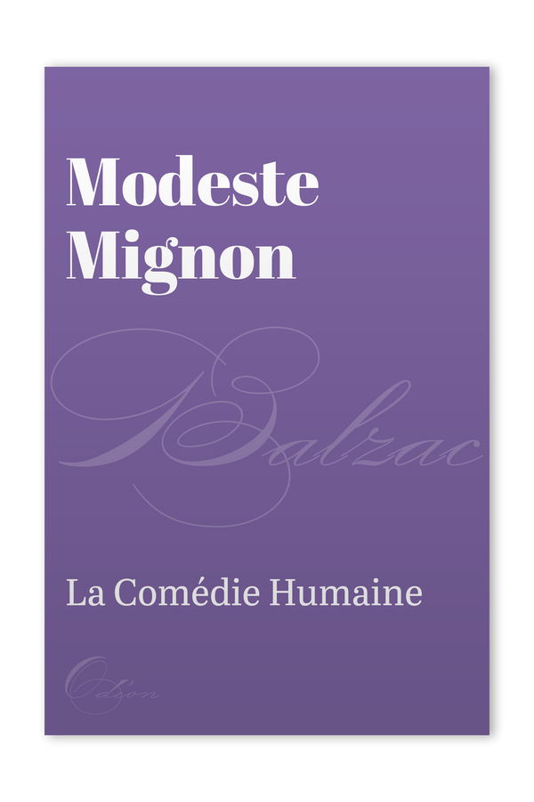 The front cover of Modeste Mignon by Honoré de Balzac